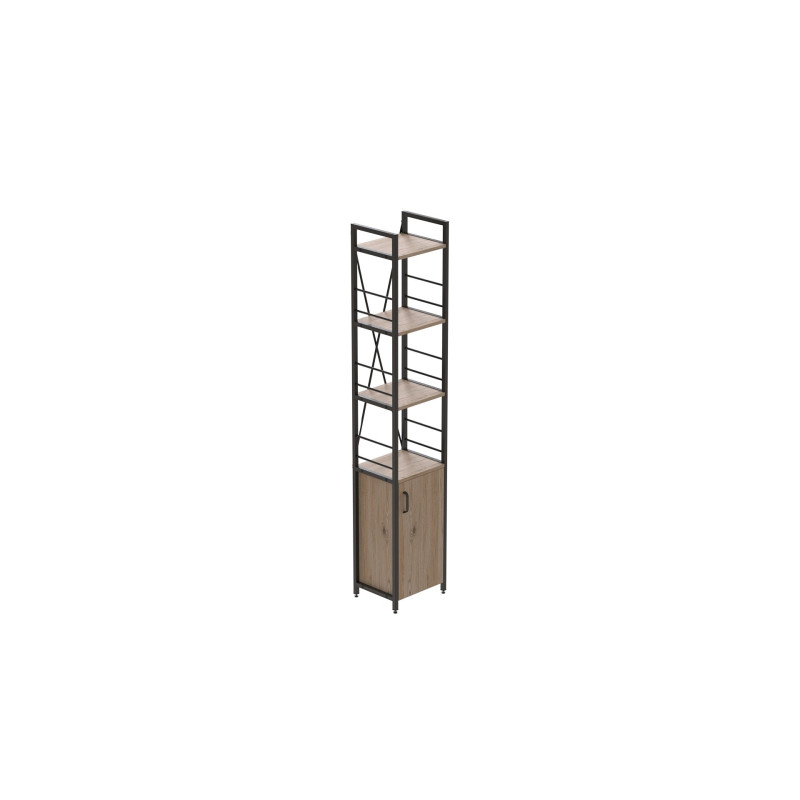 Етажерка 4/34 Ferrum-decor Серії Конект з тумбою 179x34x28 Чорний ДСП Сан-Марино (FRD-104464)