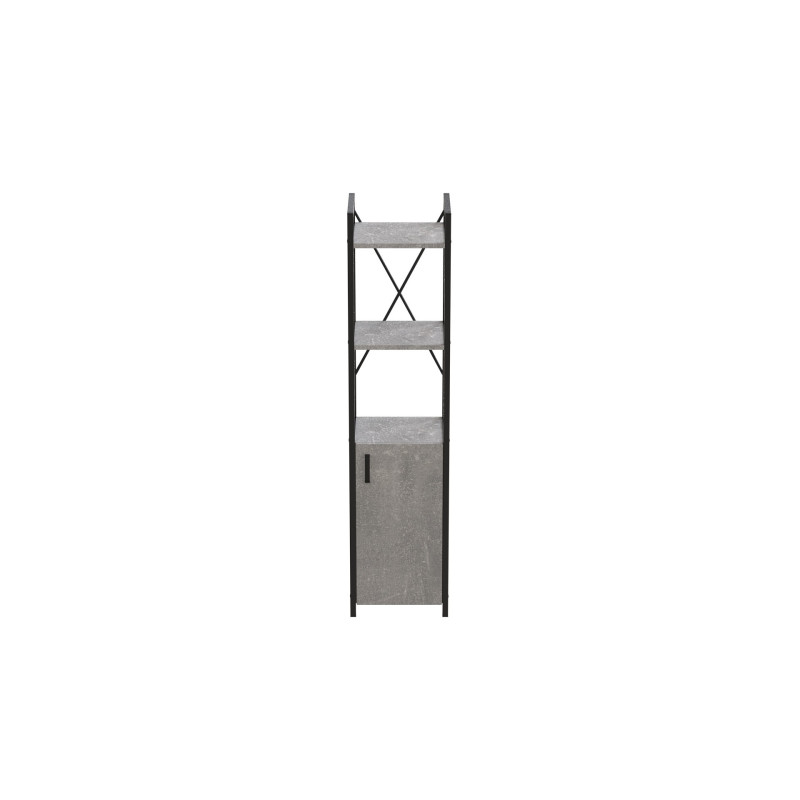Этажерка 3/34 Ferrum-decor Серии Конект с тумбой 144x34x28 Белый ДСП Бетон (FRD-104434)