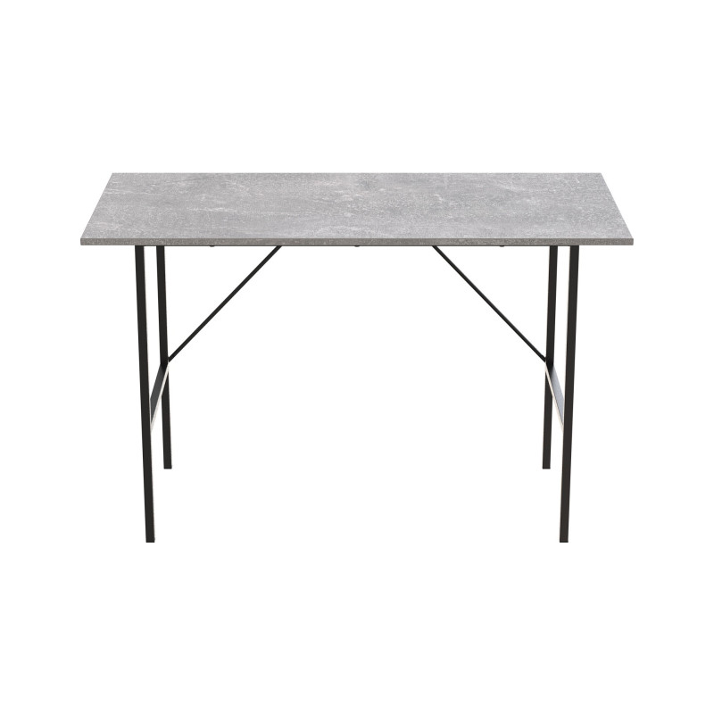 Стол письменный LINE Тайм Ferrum-decor 750x1200x500 Черный металл ДСП Бетон 16 мм (FRD-104884)