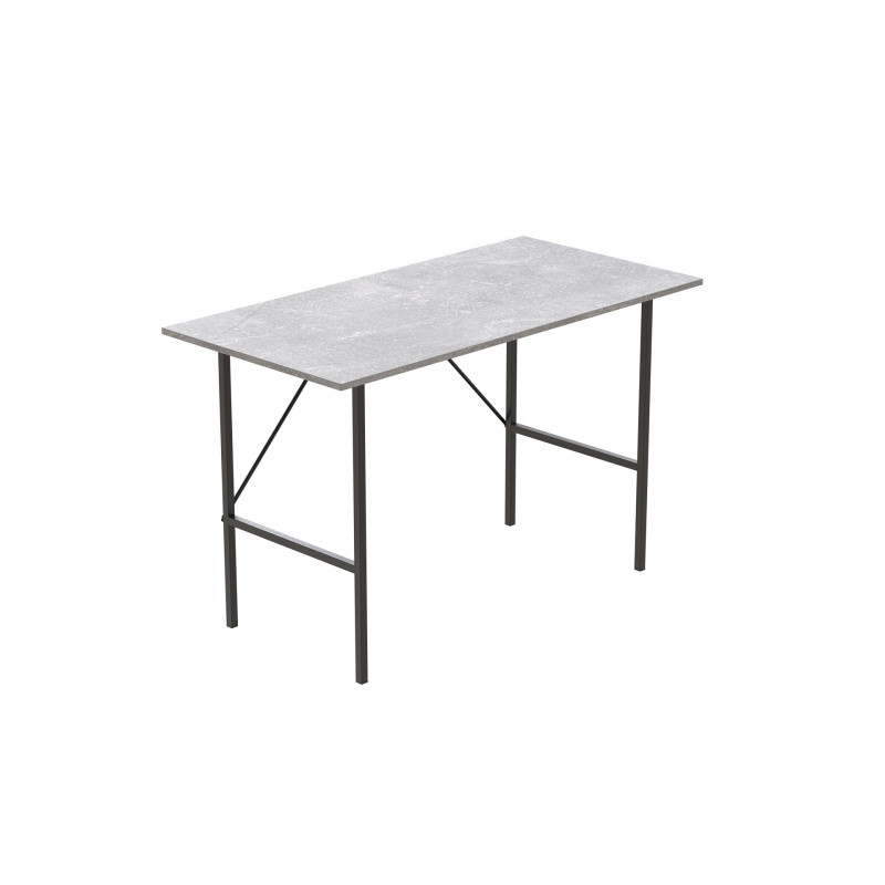 Стол письменный LINE Тайм Ferrum-decor 750x1200x500 Черный металл ДСП Бетон 16 мм (FRD-104884)