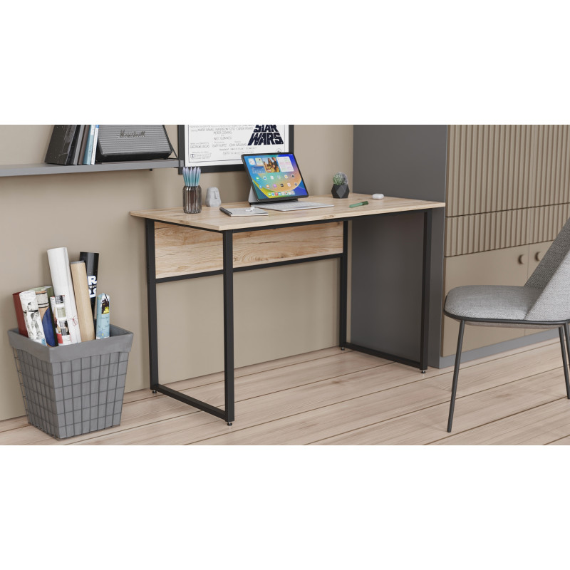 Компьютерный стол Ferrum-decor Коди 75x100x70 черный ДСП Дуб Сан-Марино 16мм (FRD-103764)