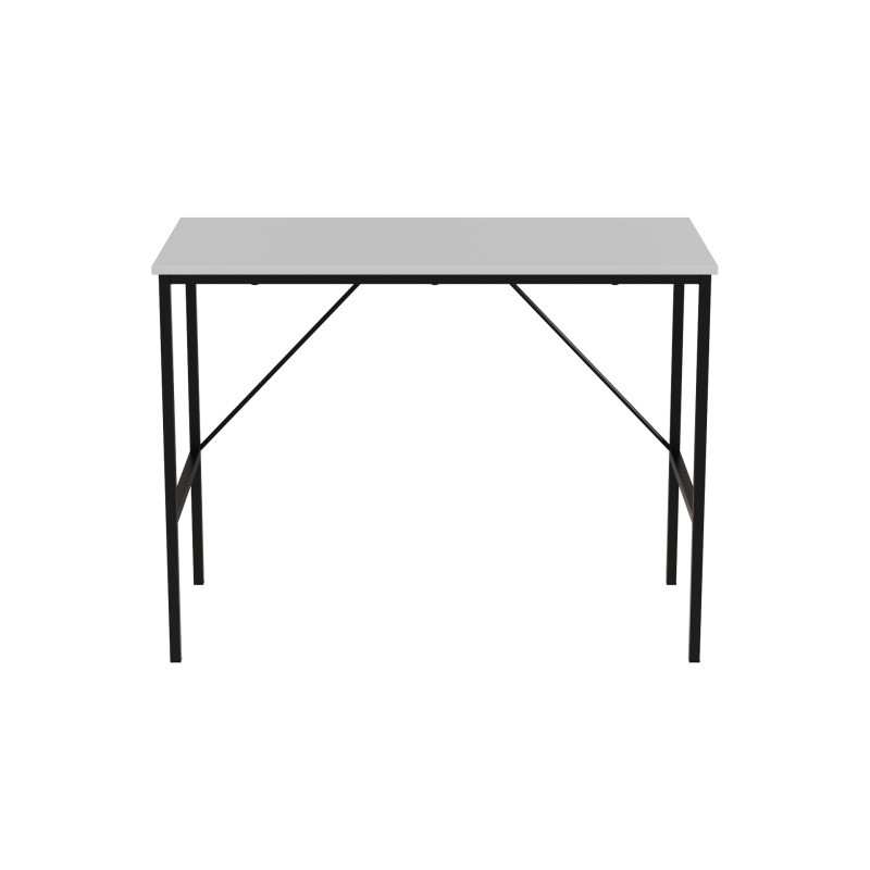 Стол письменный Line Тайм Ferrum-decor 750x1000x500 Черный металл ДСП Белое 16 мм (FRD-104864)