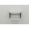 Полка настенная Ferrum-decor Букин 330x700x240 металл Черный ДСП Белое 16 мм (FRD-102884)