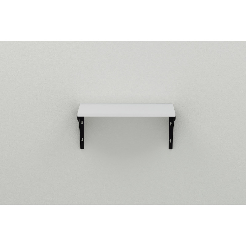 Полиця настінна Ferrum-decor Ханді 2 240x500x240 метал Чорний ДСП Біле 16 мм (FRD-102554)