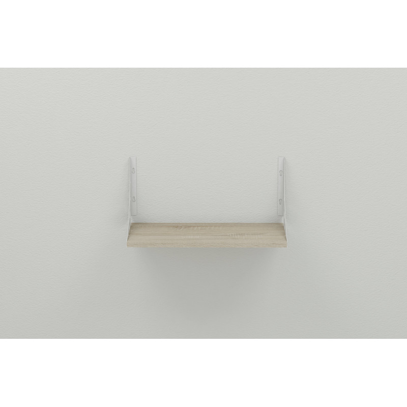 Полиця настінна Ferrum-decor Ханді 2 240x500x240 метал Білий ДСП Сонома 16 мм (FRD-102564)