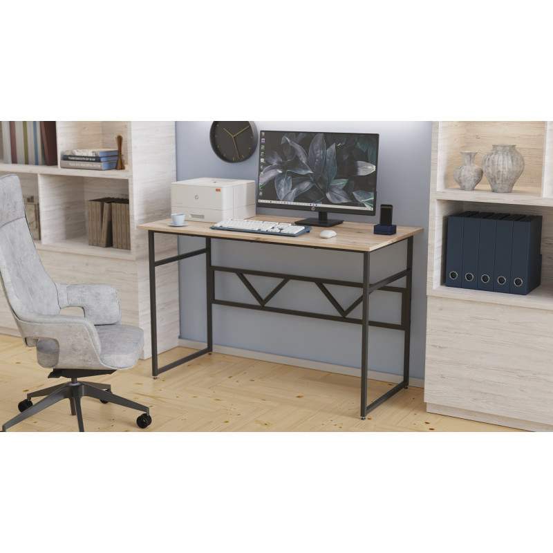 Комп'ютерний стіл Ferrum-decor Раян 75x120x70 чорний ДСП Дуб Сан-Марино 16мм (FRD-103714)