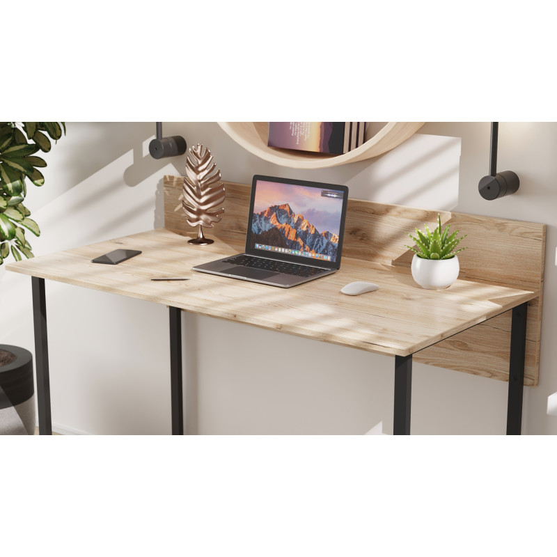 Компьютерный стол Ferrum-decor Скай 75x120x60 черный ДСП Дуб Сан-Марино 16мм (FRD-103624)