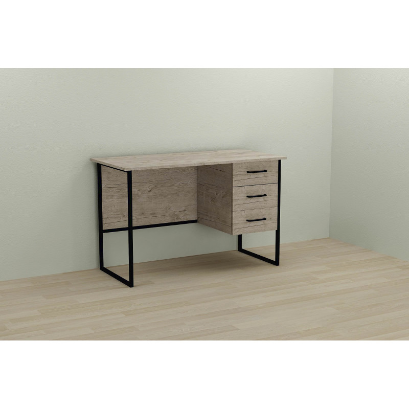 Компьютерный стол Ferrum-decor Гарри 75x120x60 черный ДСП Дуб Сан-Марино 16мм (FRD-103534)