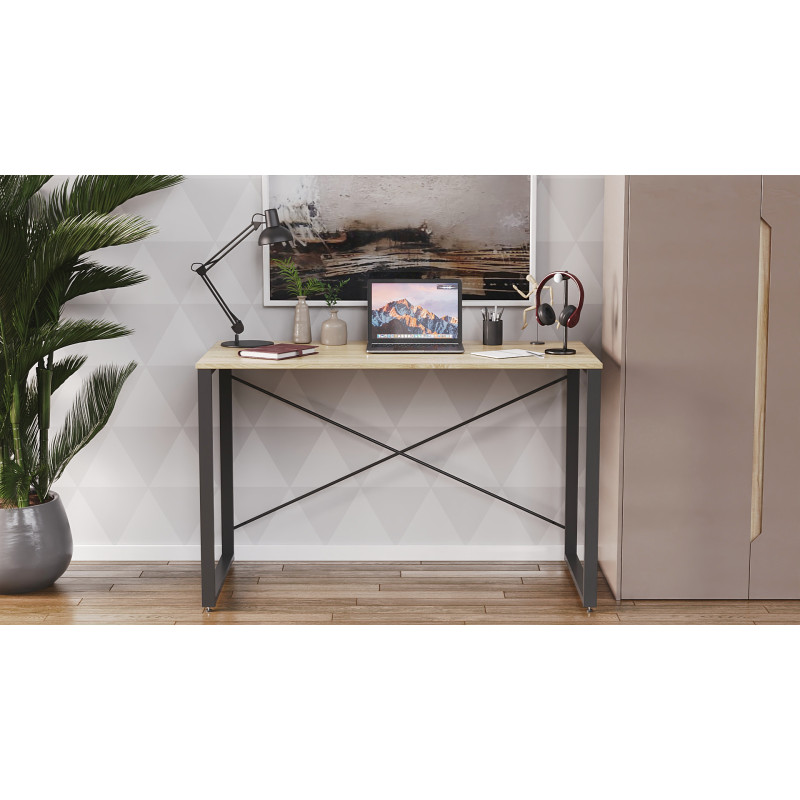 Письмовий стіл Ferrum-decor Серії Конект 75x120x600 чорний ДСП Дуб Сонома 16мм (FRD-104204)