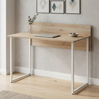 Комп'ютерний стіл Ferrum-decor Скай 75x100x70 білий ДСП Дуб Сан-Марино 16мм (FRD-101094)