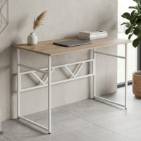 Комп'ютерний стіл Ferrum-decor Раян 75x100x70 білий ДСП Дуб Сан-Марино 16мм (FRD-101154)