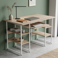 Компьютерный стол Ferrum-decor Тим 75x120x70 белый ДСП Дуб Сан-Марино 16мм (FRD-101374)