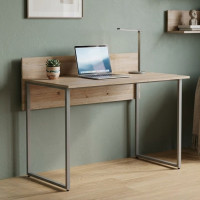 Комп'ютерний стіл Ferrum-decor Скай 75x140x70 сірий ДСП Дуб Сан-Марино 16мм (FRD-101584)