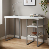 Письмовий стіл Ferrum-decor Кевін 76x120x60 сірий ДСП Біле 32мм (FRD-101724)