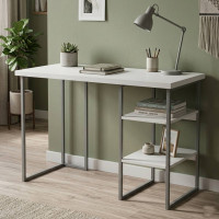 Письмовий стіл Ferrum-decor Кевін 76x140x60 сірий ДСП Біле 32мм (FRD-101734)