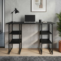 Компьютерный стол Ferrum-decor Карэн 75x120x60 черный ДСП Сосна Кембра 16мм (FRD-102044)