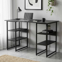 Компьютерный стол Ferrum-decor Карэн 75x140x70 черный ДСП Сосна Кембра 16мм (FRD-102074)