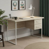 Письмовий стіл Ferrum-decor Дакота 76x120x60 білий ДСП Дуб Сонома 32мм (FRD-102094)
