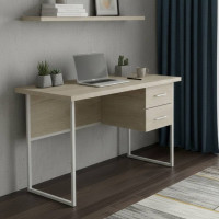 Письмовий стіл Ferrum-decor Дакота 76x140x60 білий ДСП Дуб Сонома 32мм (FRD-102104)