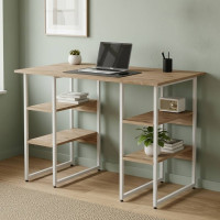 Комп'ютерний стіл Ferrum-decor Карен 75x140x60 білий ДСП Дуб Сан-Марино 32мм (FRD-102274)