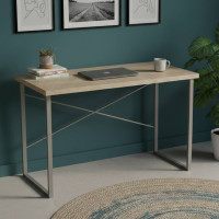 Письмовий стіл Ferrum-decor Дейв 76x140x70 сірий ДСП Дуб Сонома 32мм (FRD-102414)