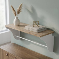 Полка настенная Ferrum-decor Комфи 260x500x240 металл Белый ДСП Дуб Сан-Марино 16 мм (FRD-102724)