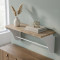 Полка настенная Ferrum-decor Комфи 260x500x240 металл Белый ДСП Дуб Сан-Марино 16 мм (FRD-102724)