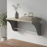 Полка настенная Ferrum-decor Комфи 260x600x240 металл Серый ДСП Сонома 16 мм (FRD-102754)