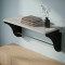 Настінна полиця Ferrum-decor Комфі 260x700x240 метал Чорний ДСП Бетон 16 мм (FRD-102764)