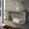 Полка настенная Ferrum-decor Букин 330x500x240 металл Белый ДСП Дуб Артизан 16 мм (FRD-102854)