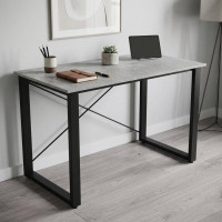 Письменный стол Ferrum-decor Драйв 750x1200x600 Черный металл ДСП Бетон 16 мм (FRD-103114)