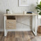 Письменный стол с ящиками Ferrum-decor Оскар 750x1400x600 металл Белый ДСП Дуб Сонома 16 мм (FRD-103244)