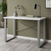 Письменный стол Ferrum-decor Драйв 750x1200x600 Серый металл ДСП Белое 32 мм (FRD-103324)