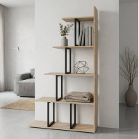 Етажерка Ferrum-decor Стелла 1600x1020x300 Чорний метал ДСП Дуб Сан-Марино (FRD-103464)