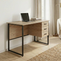 Комп'ютерний стіл Ferrum-decor Гаррі 75x120x60 чорний ДСП Дуб Сан-Марино 16мм (FRD-103534)