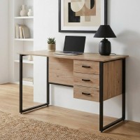Комп'ютерний стіл Ferrum-decor Гаррі 75x140x60 чорний ДСП Дуб Сан-Марино 16мм (FRD-103544)