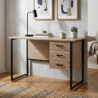 Компьютерный стол Ferrum-decor Гарри 75x120x70 черный ДСП Дуб Сан-Марино 16мм (FRD-103554)