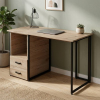 Комп'ютерний стіл Ferrum-decor Отто 75x140x70 чорний ДСП Дуб Сан-Марино 16мм (FRD-103604)