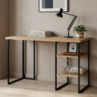 Письмовий стіл Ferrum-decor Кевін 76x100x70 чорний ДСП Дуб Сонома 32мм (FRD-103824)