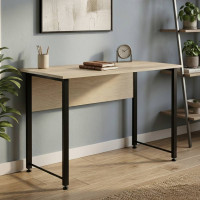 Письмовий стіл Ferrum-decor Курт 75x120x60 чорний ДСП Дуб Сонома 16мм (FRD-103914)