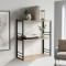Книжкова полиця універсальна Ferrum-decor Стім 2 74x63x26 чорний ДСП Дуб Сан-Марино 16мм (FRD-104104)