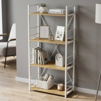 Етажерка 4/60 Ferrum-decor Серії Конект 120x60x28 білий ДСП Дуб Артизан 16мм (FRD-104244)