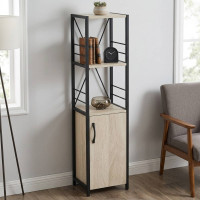 Етажерка 3/34 Ferrum-decor Серії Конект із тумбою 144x34x28 Чорний ДСП Сонома (FRD-104424)