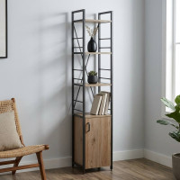 Етажерка 4/34 Ferrum-decor Серії Конект з тумбою 179x34x28 Чорний ДСП Сан-Марино (FRD-104464)