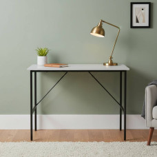 Стол письменный Line Тайм Ferrum-decor 750x1000x500 Черный металл ДСП Белое 16 мм (FRD-104864)