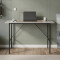 Стол письменный LINE Тайм Ferrum-decor 750x1200x500 Черный металл ДСП Бетон 16 мм (FRD-104884)