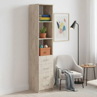 Пенал Анжело Ferrum-decor на 3 полиці з 4 шухлядами 1900x400x380 ДСП Дуб Сан-Марино 16 мм (FRD-104924)