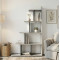 Этажерка Ferrum-decor Стелла 1600x1020x300 Черный металл ДСП Бетон (FRD-105482)