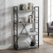 Етажерка 4/60 Ferrum-decor Серії Конект 120x60x28 чорний ДСП Бетон 16мм (FRD-105552)