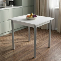 Стіл кухонний Ferrum-decor Агата 75x70x70 Сірий ДСП Біле 16мм (FRD-106242)